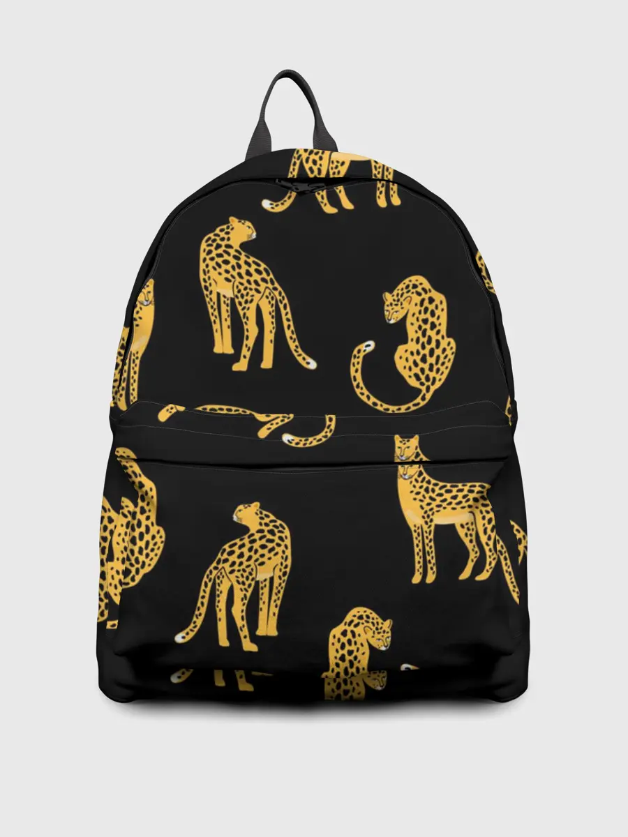 Рюкзак джинсовый / Леопарды