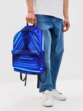 Рюкзак джинсовый / Неоновый тоннель