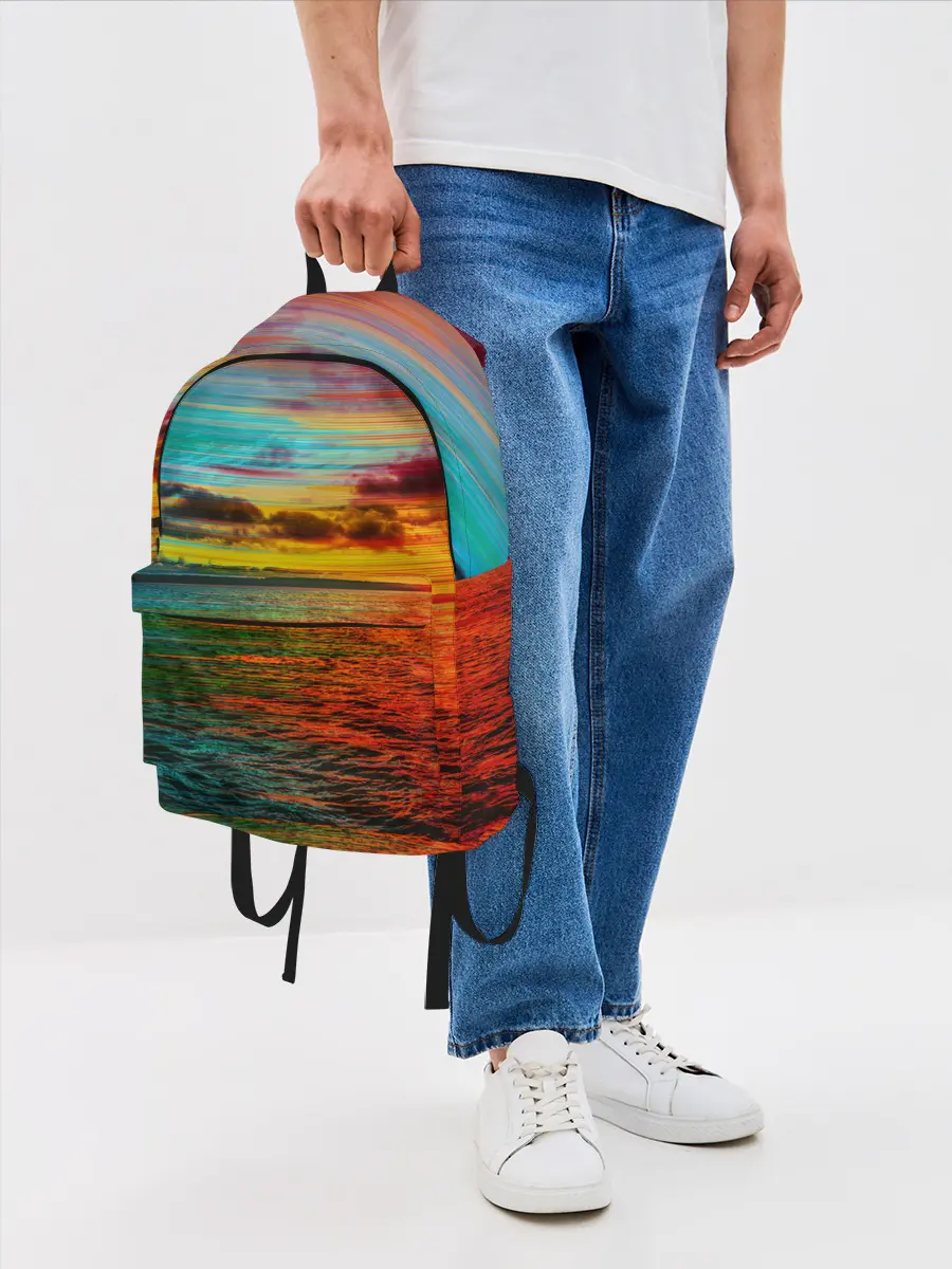 Рюкзак джинсовый / Glitch Sunset