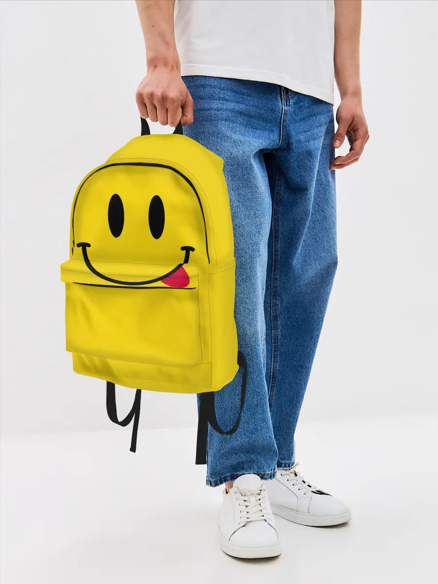 Рюкзак джинсовый / Смайлик