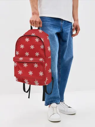 Рюкзак джинсовый / Снежинки
