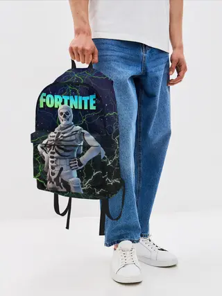 Рюкзак джинсовый / Fortnite Skull Trooper