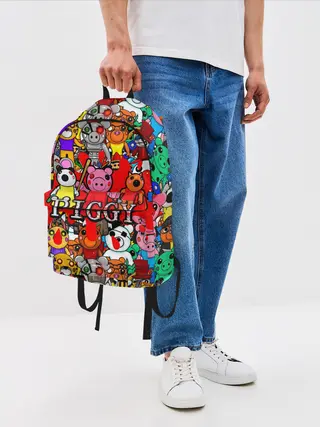 Рюкзак джинсовый / ROBLOX PIGGY