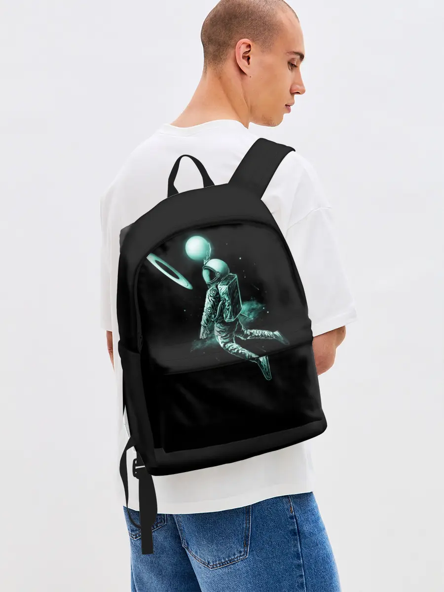 Рюкзак джинсовый / КОСМИЧЕСКИЙ БАСКЕТБОЛ