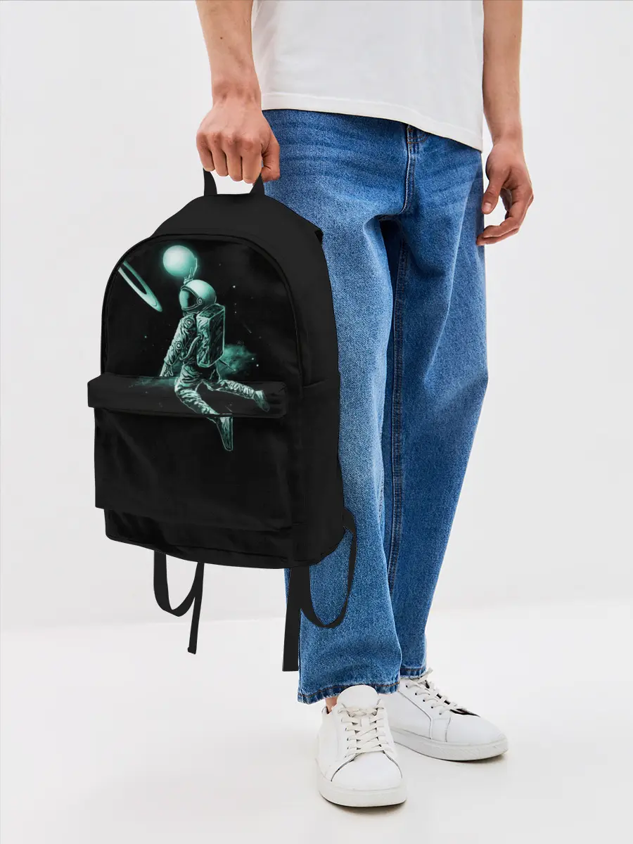 Рюкзак джинсовый / КОСМИЧЕСКИЙ БАСКЕТБОЛ