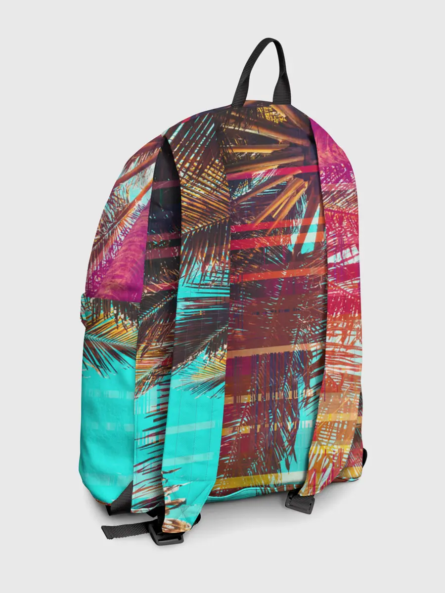 Рюкзак джинсовый / Palm glitch art