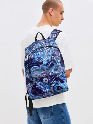 Рюкзак джинсовый / Синие линии