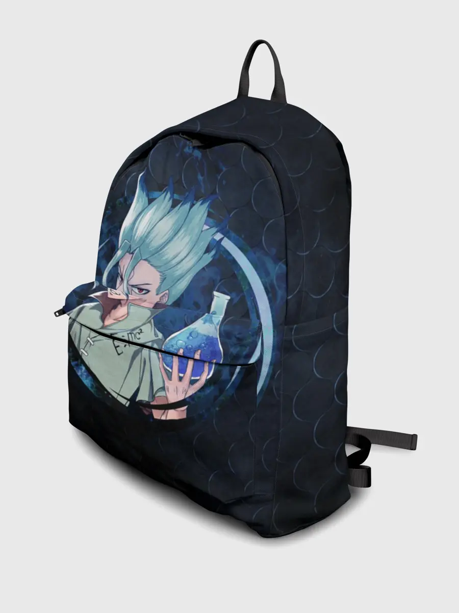 Рюкзак джинсовый / Сэнку Исигами с колбой