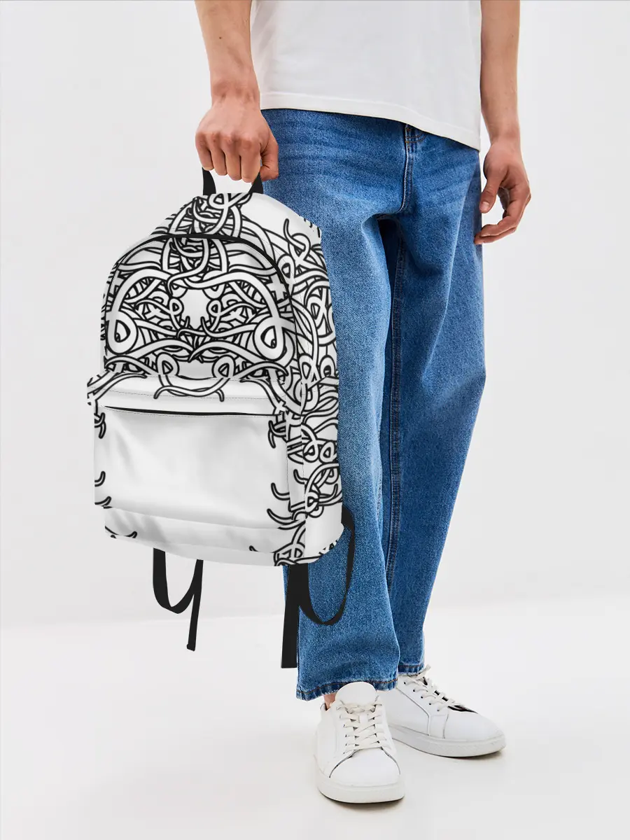 Рюкзак джинсовый / Фэнтези мотылёк