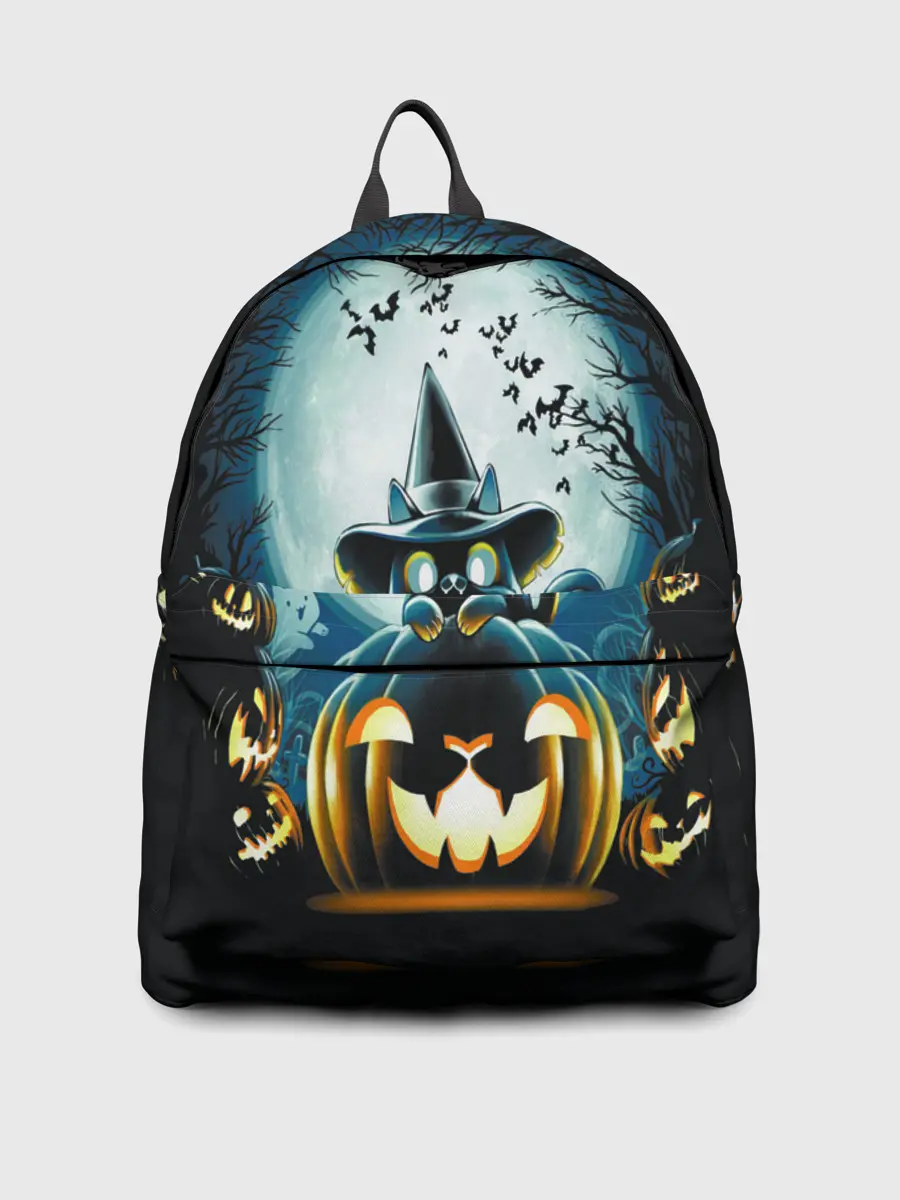 Рюкзак джинсовый / Хэллоуин Кот