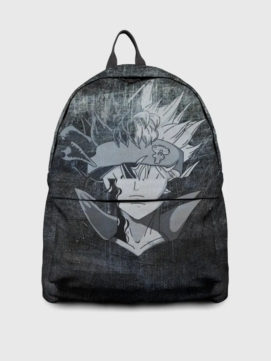 Рюкзак джинсовый / Лицо Астера на состаренном черном фоне