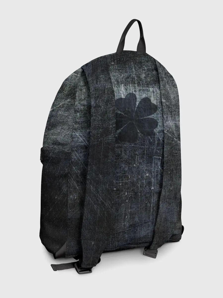 Рюкзак джинсовый / Лицо Астера на состаренном черном фоне