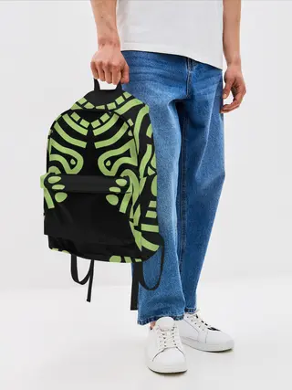 Рюкзак джинсовый / узор тату