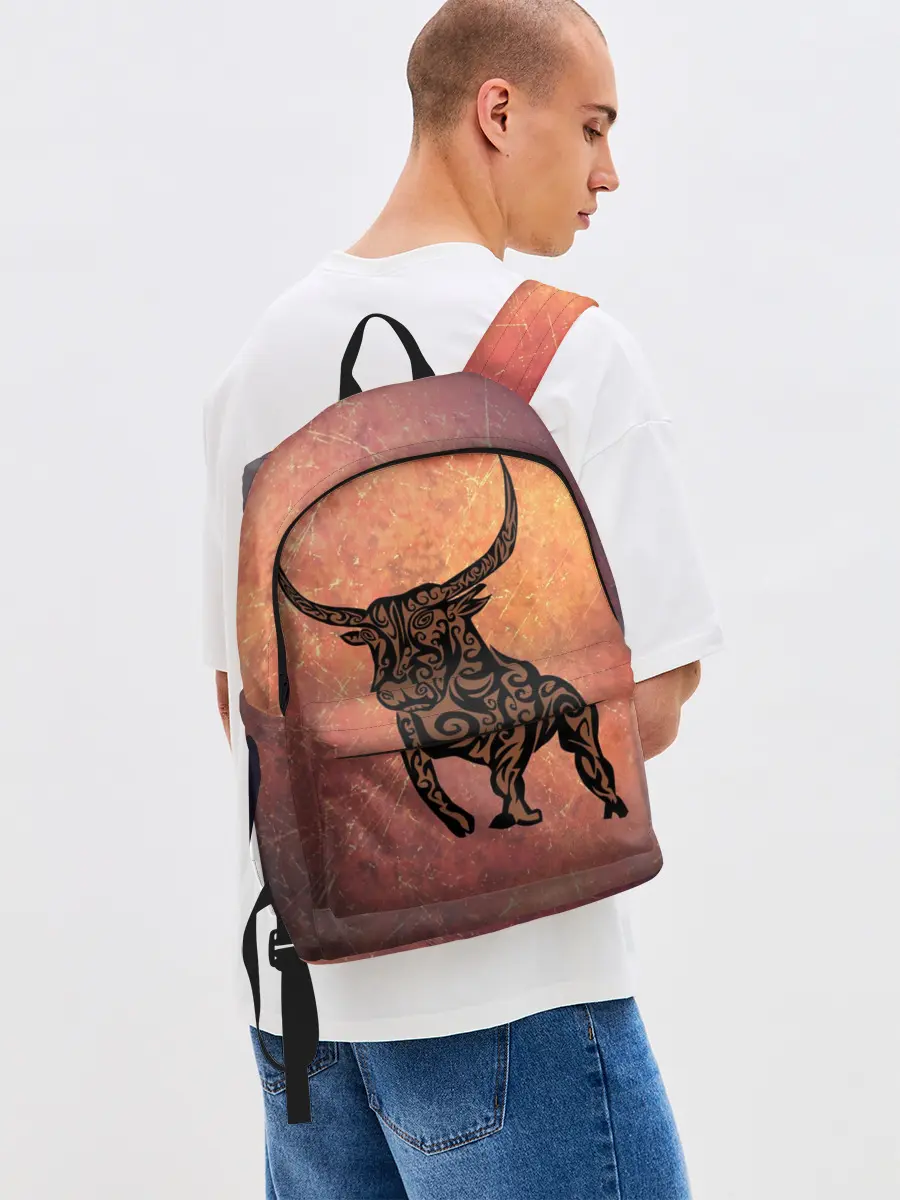 Рюкзак джинсовый / Символ года 2021 Бык