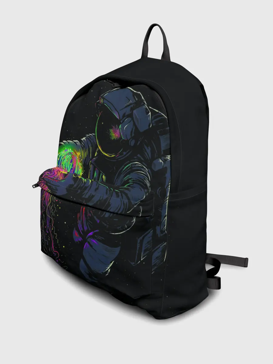 Рюкзак джинсовый / Медуза и космонавт