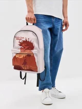 Рюкзак джинсовый / Арт Кричащий титан!