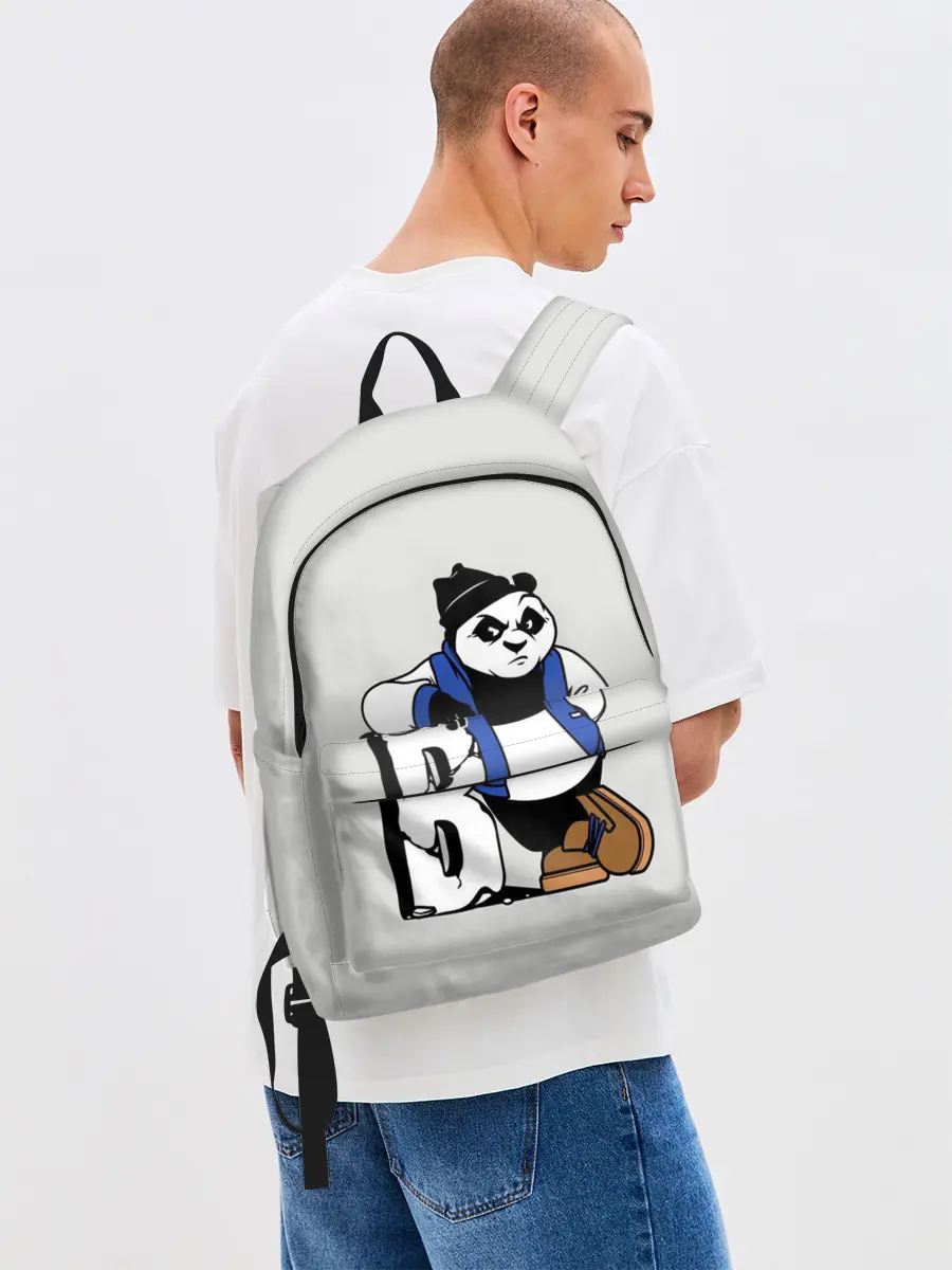 Рюкзак джинсовый / Серьёзная Панда