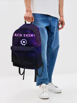 Рюкзак джинсовый / Arch Enemy. Neon logo