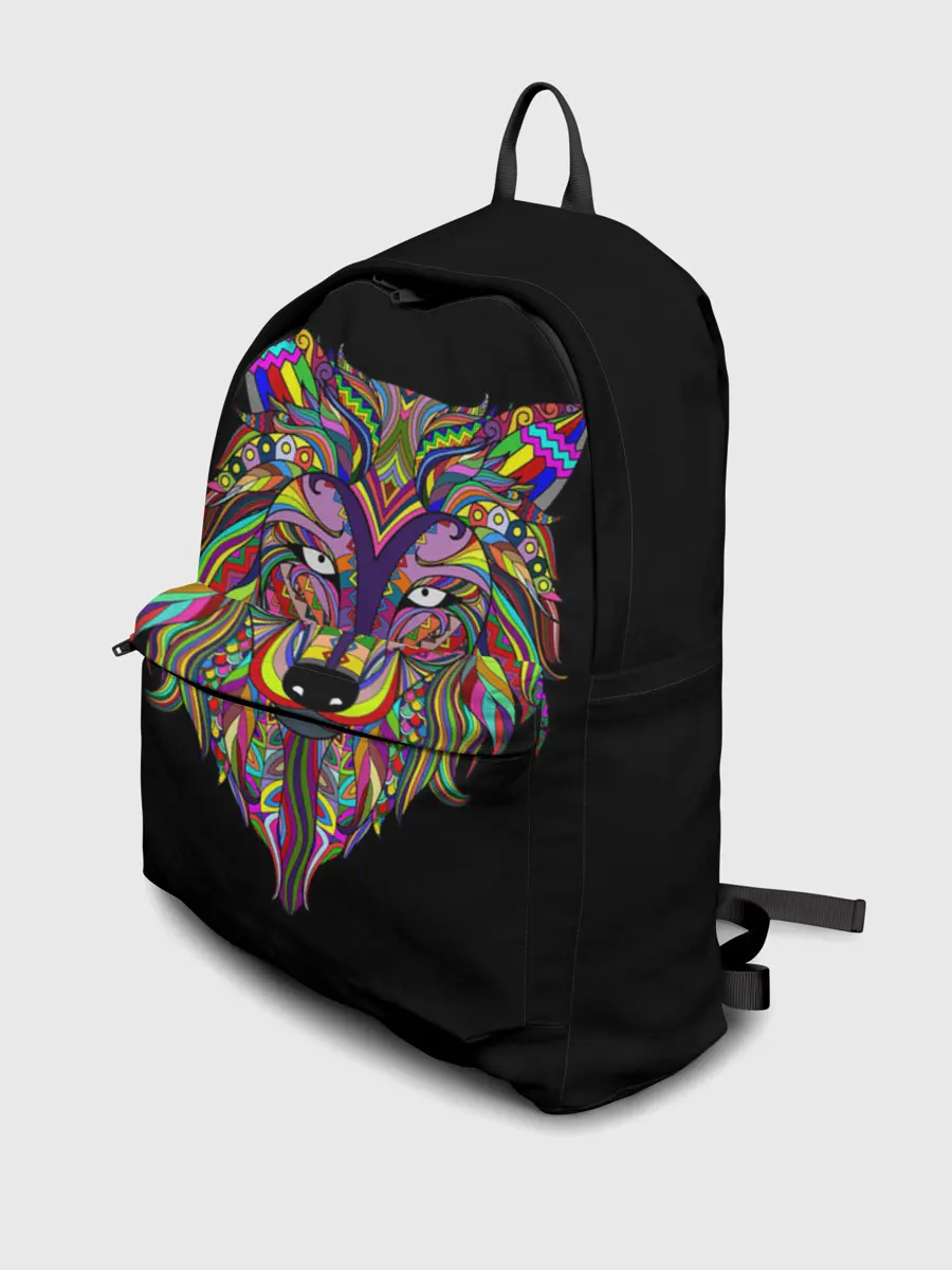 Рюкзак джинсовый / Разноцветный Волк