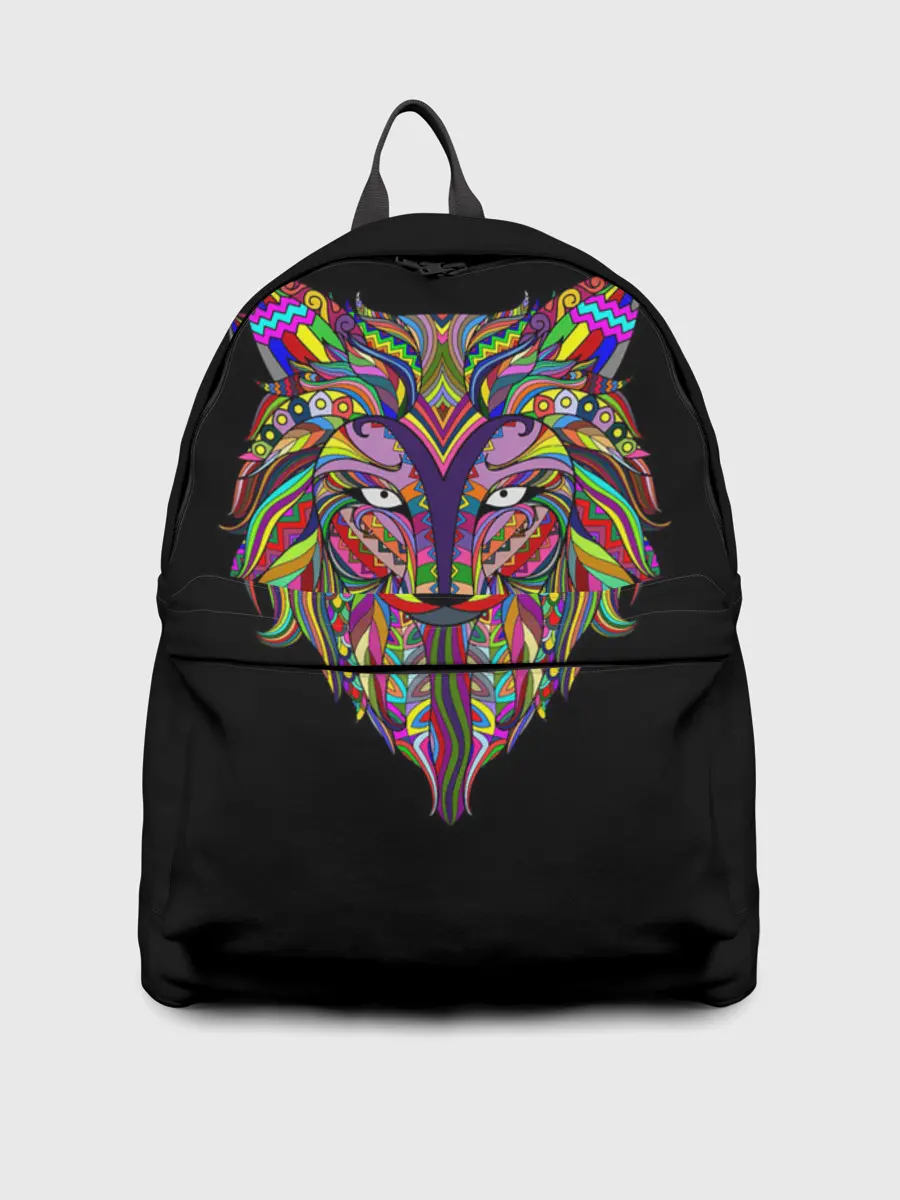 Рюкзак джинсовый / Разноцветный Волк