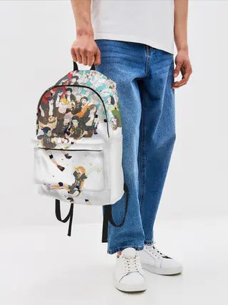 Рюкзак джинсовый / Все герои Haikyuu