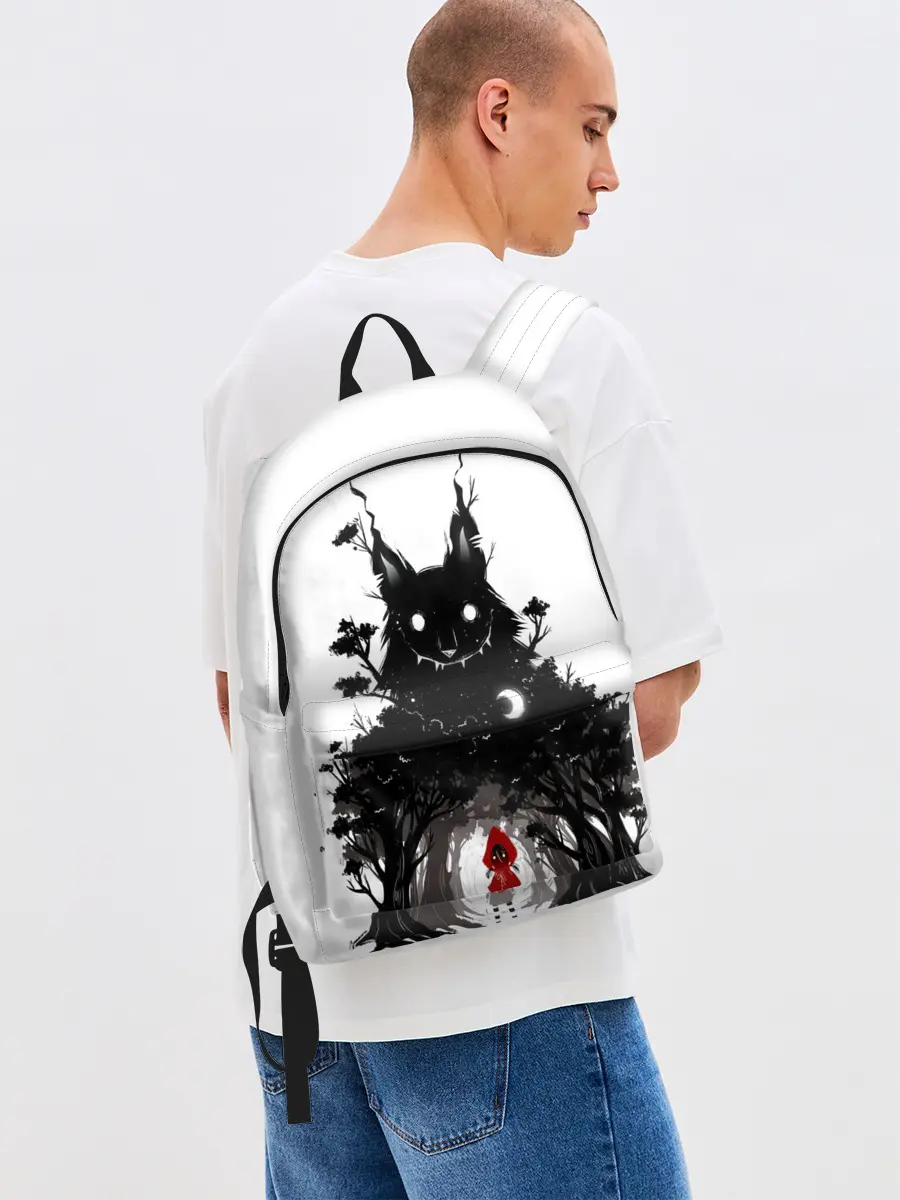 Рюкзак джинсовый / Красная шапочка