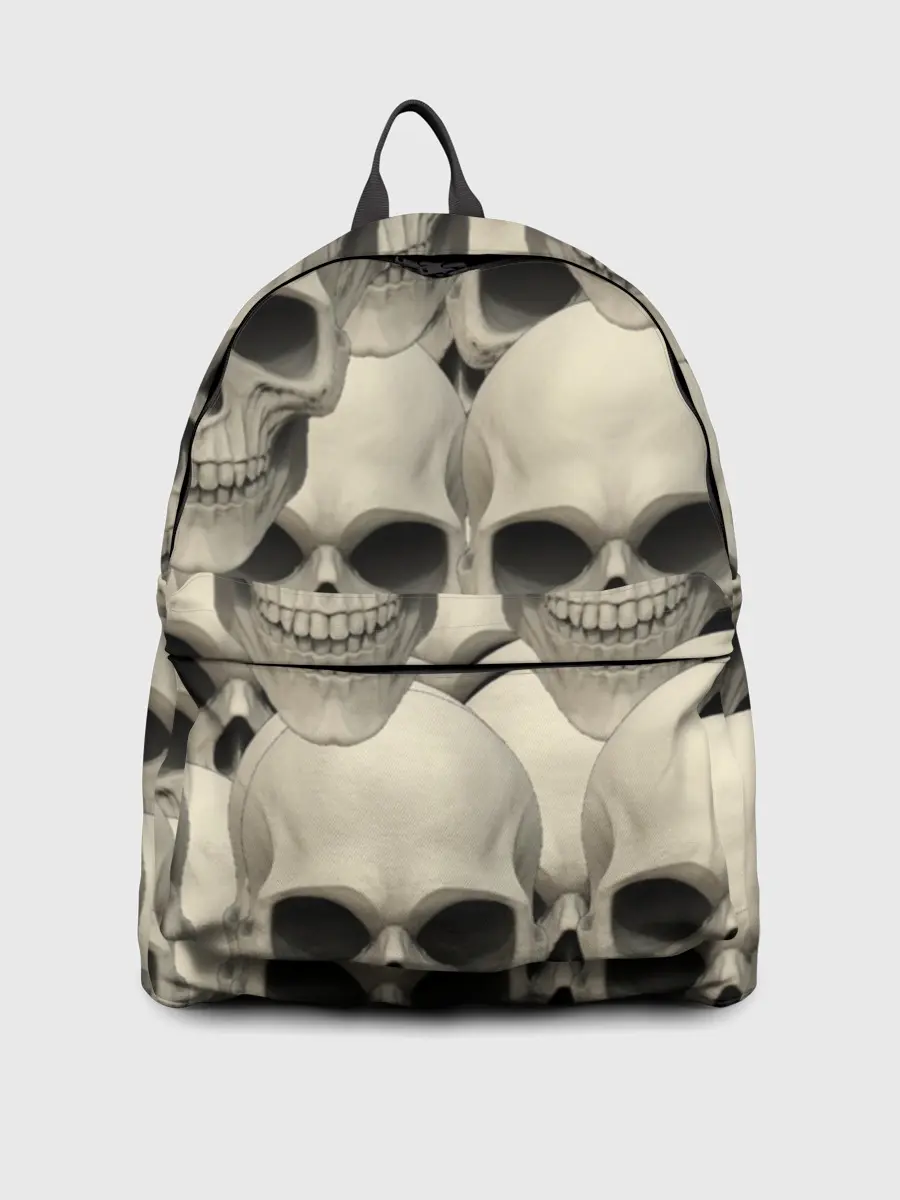 Рюкзак джинсовый / Черепа