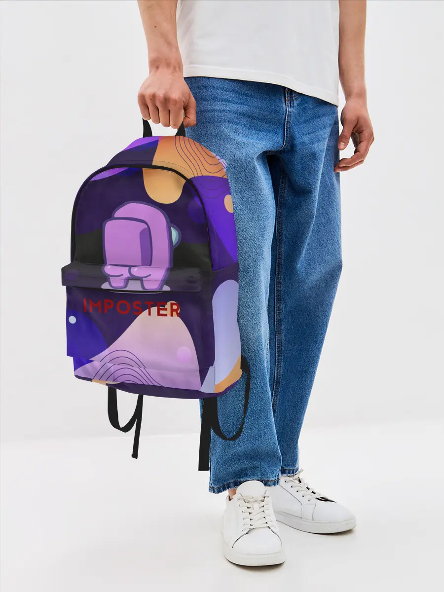 Рюкзак джинсовый / AMONG US / IMPOSTOR.