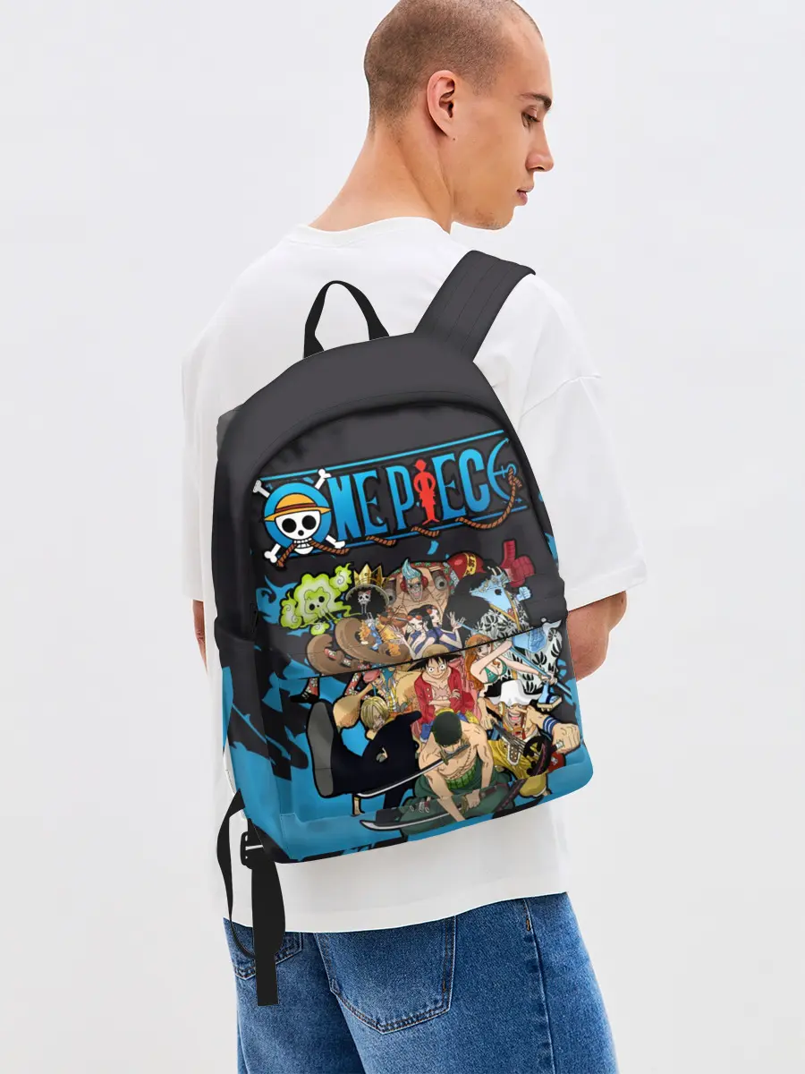 Рюкзак джинсовый / One Piece синий всплеск