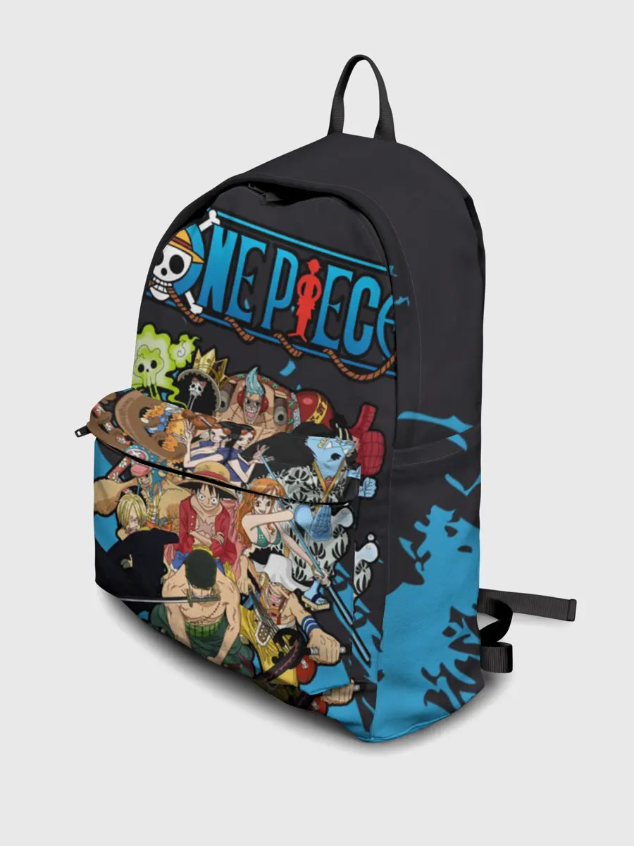 Рюкзак джинсовый / One Piece синий всплеск