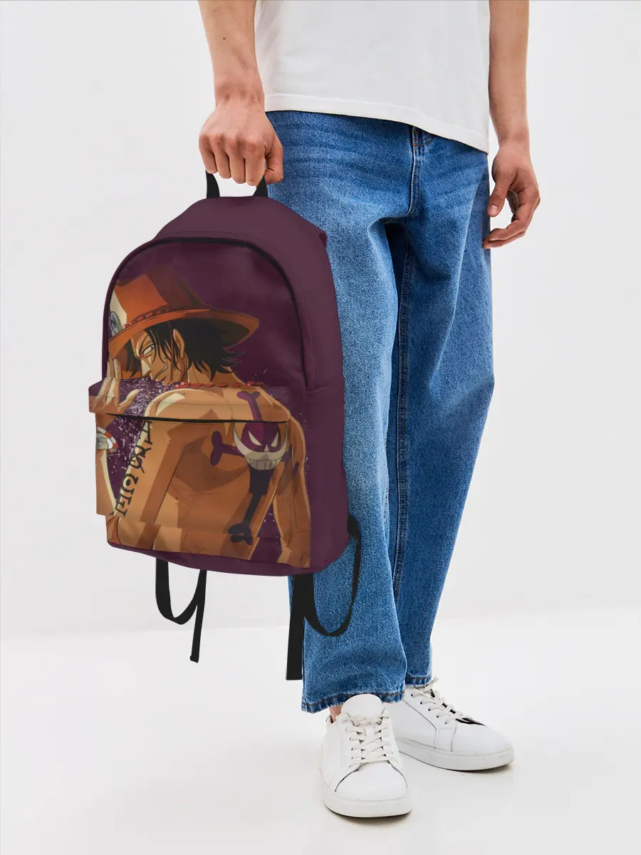 Рюкзак джинсовый / One Piece. Портгас Д. Эйс