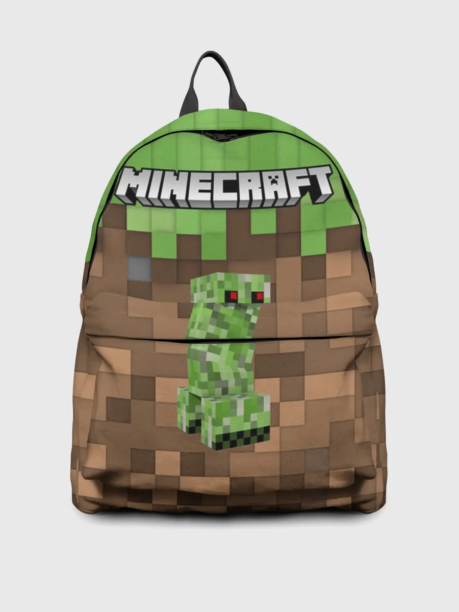 Рюкзак джинсовый / MineCraft | Крипер