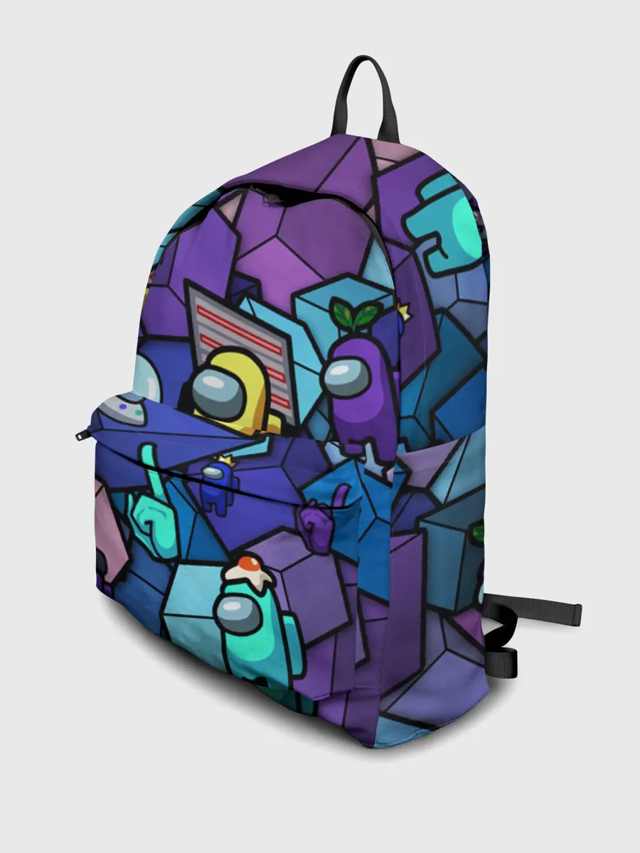 Рюкзак джинсовый / Among Us кубики