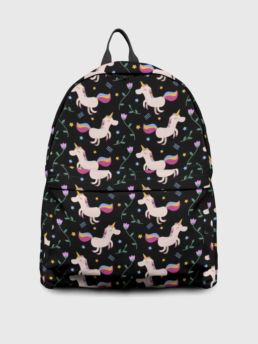 Рюкзак джинсовый / Unicorns pattern