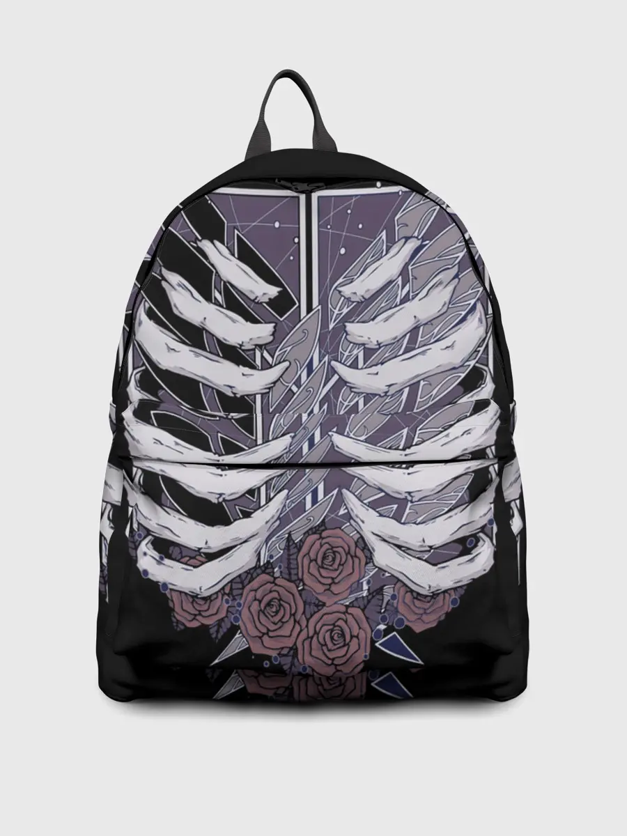 Рюкзак джинсовый / Костяной логотип АТАКИ ТИТАНОВ