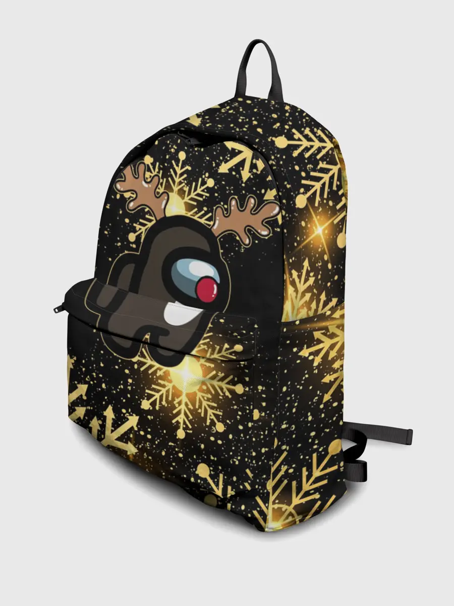 Рюкзак джинсовый / AMONG US НОВОГОДНИЙ