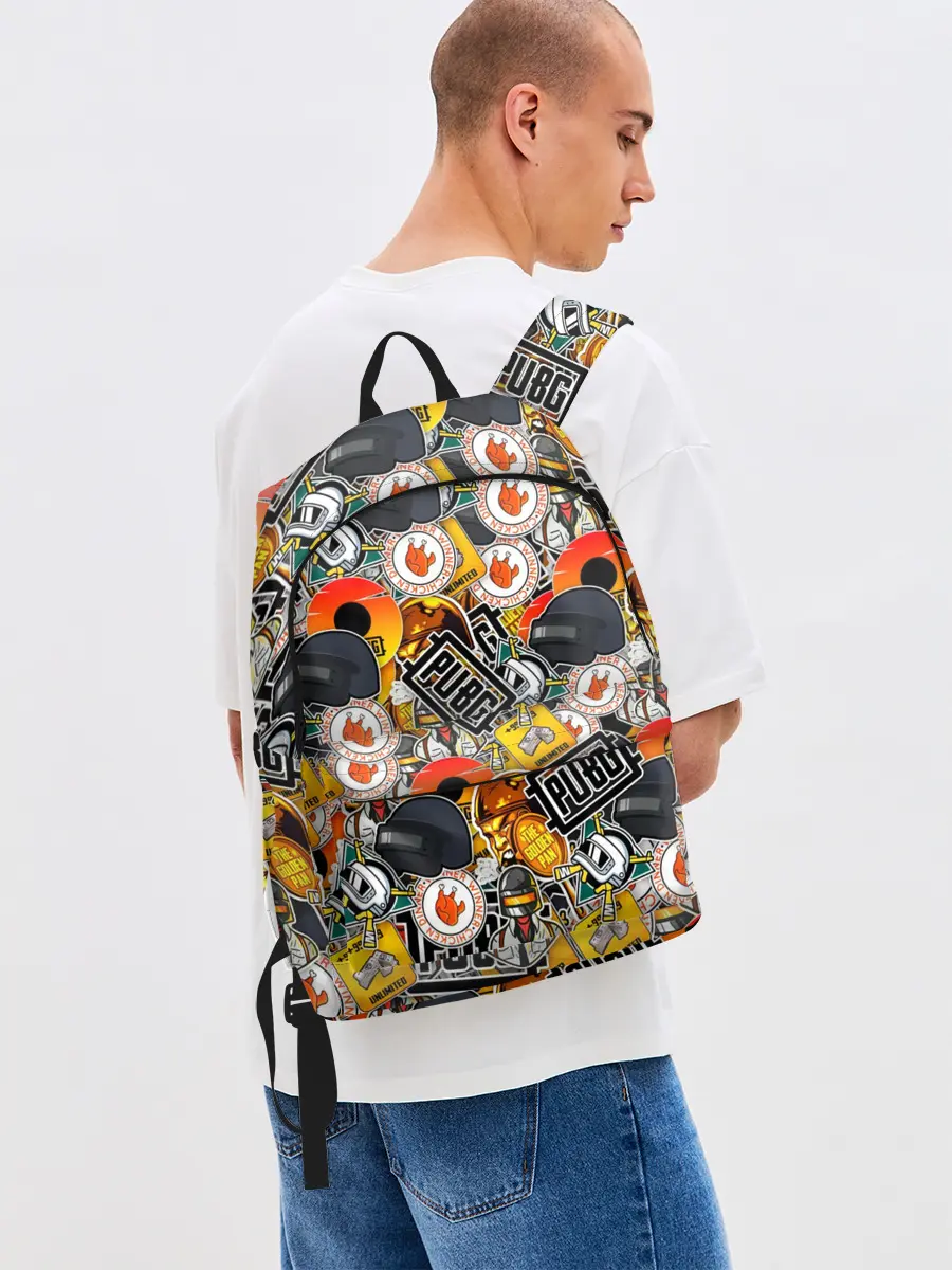 Рюкзак джинсовый / PUBG STICKER