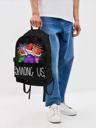 Рюкзак джинсовый / Among Us Новый год
