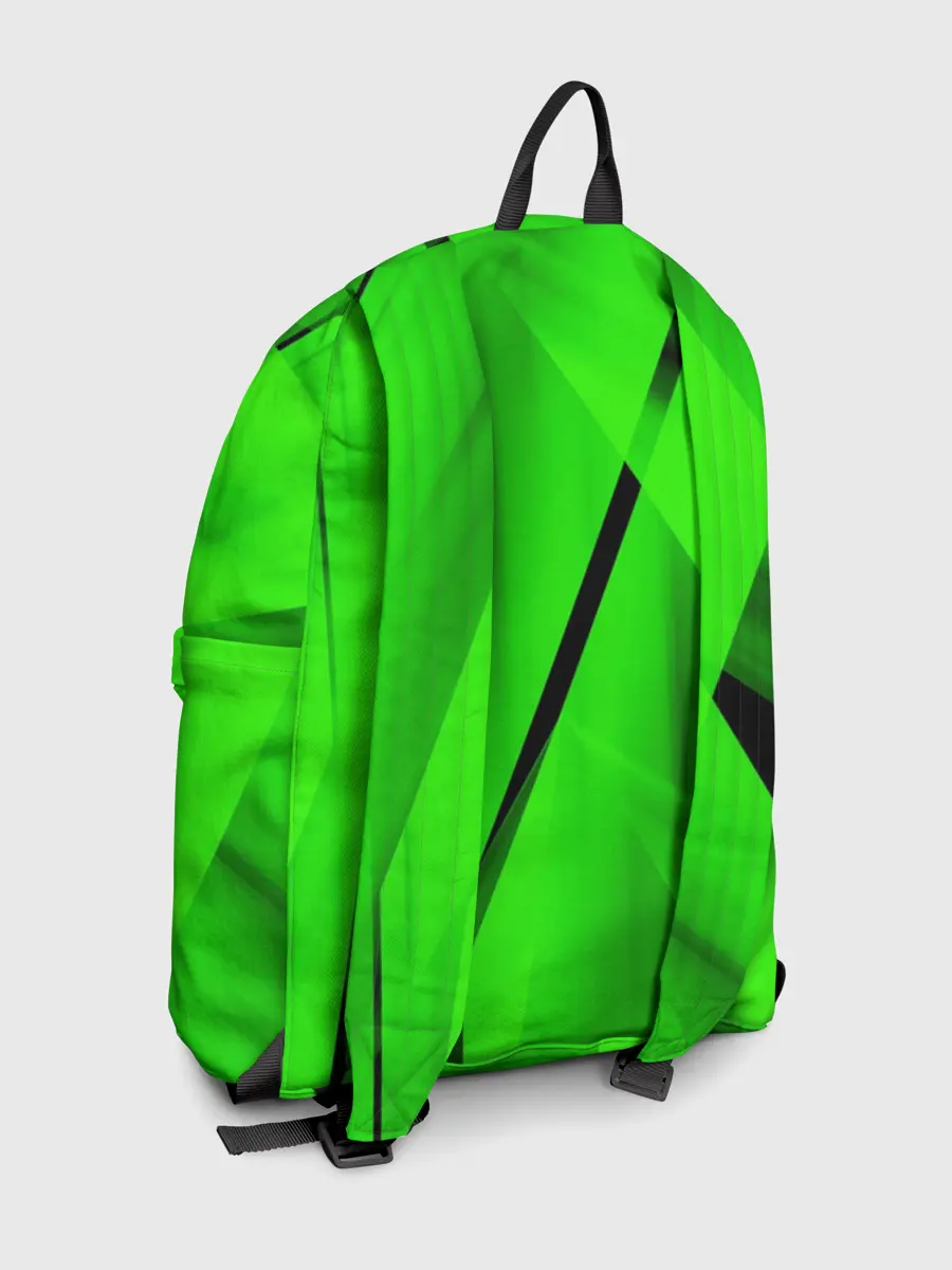Рюкзак джинсовый / Зеленый неон