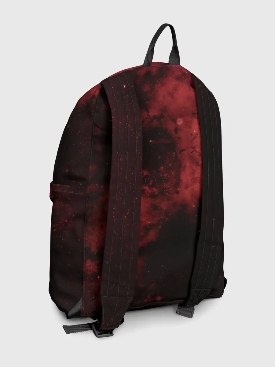 Рюкзак джинсовый / Эмблема Черного клевера на космическом фоне