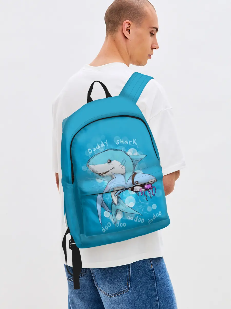 Рюкзак джинсовый / Dady Shark