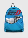 Рюкзак джинсовый / Initial D машина на голубом фоне