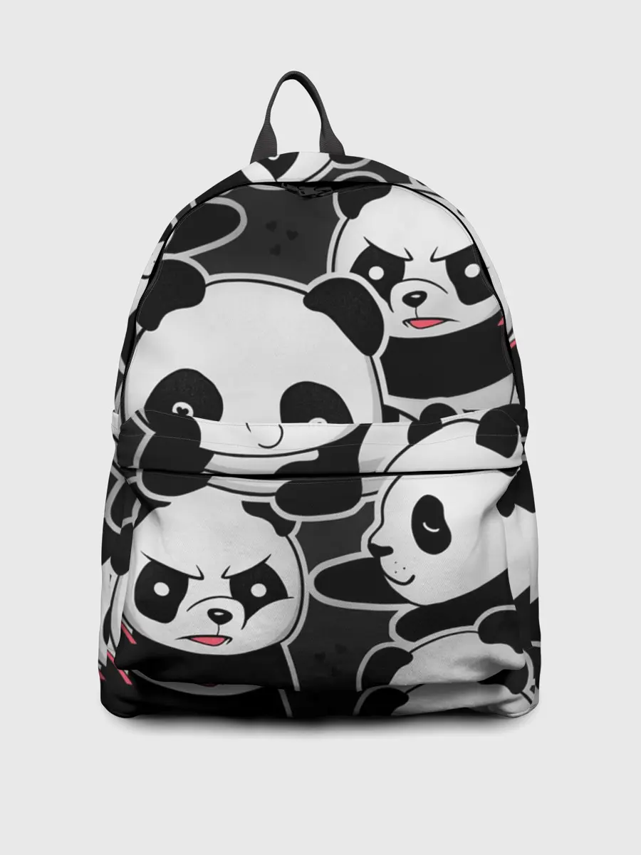 Рюкзак джинсовый / Смешные панды