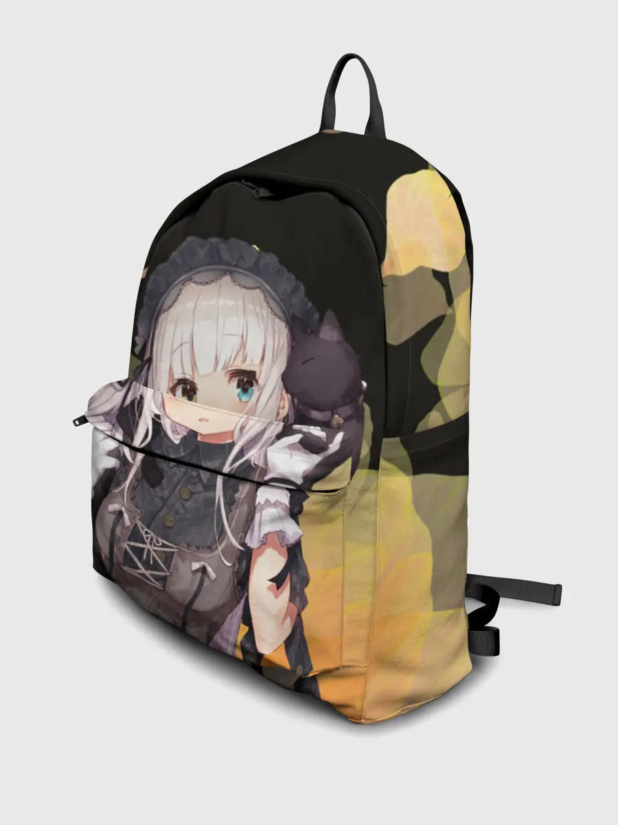 Рюкзак джинсовый / Аниме девушка в интересном наряде