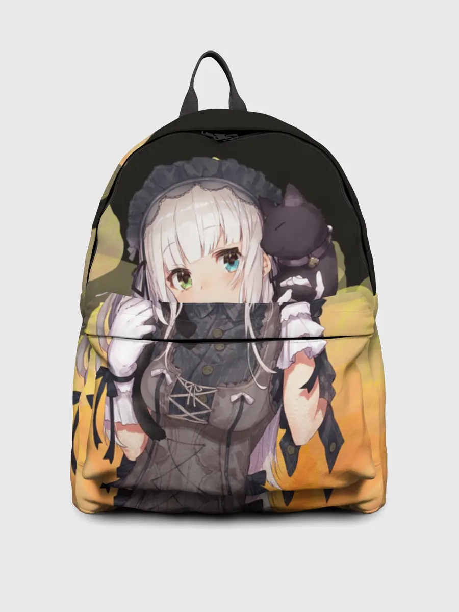 Рюкзак джинсовый / Аниме девушка в интересном наряде