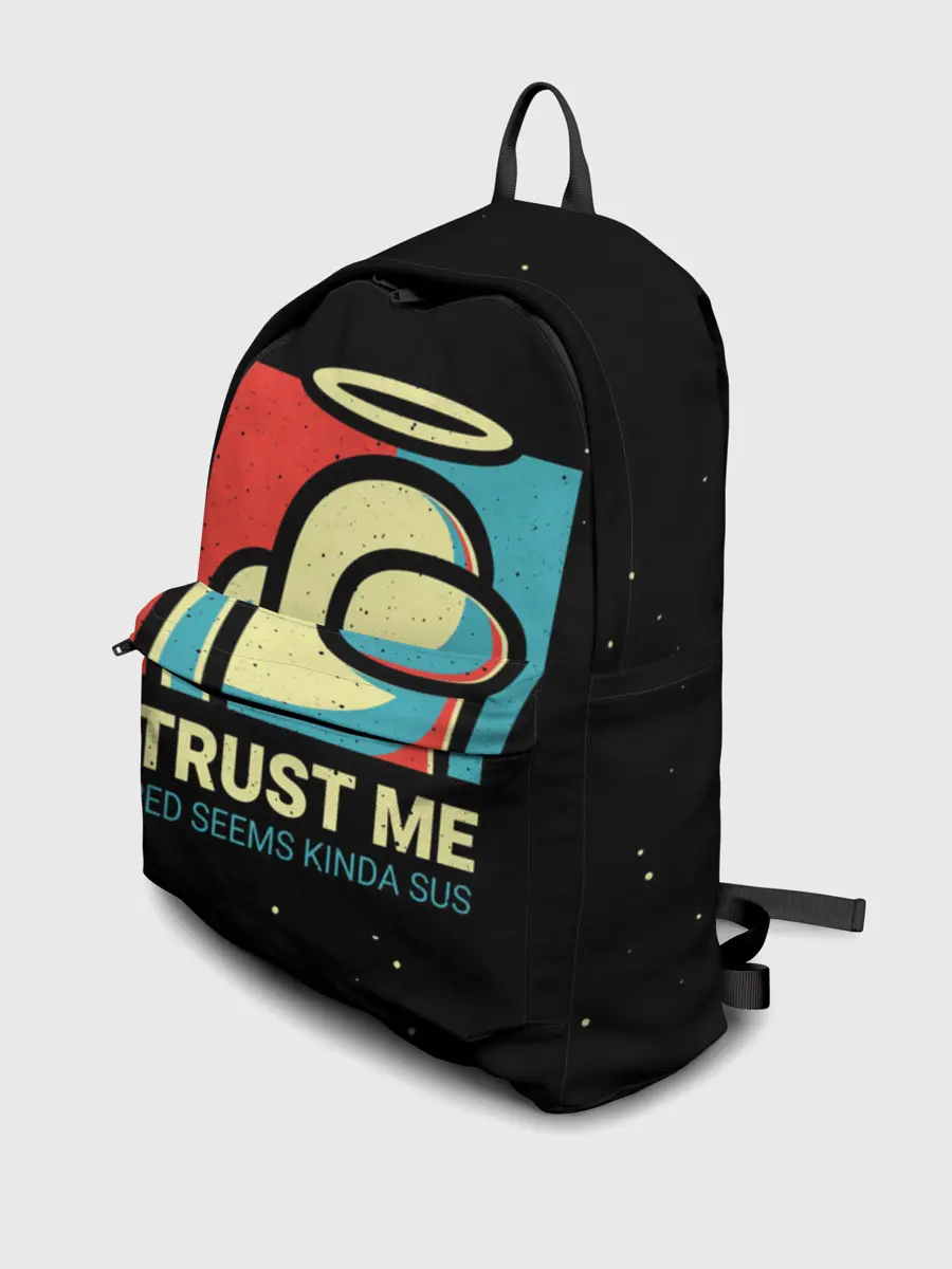 Рюкзак джинсовый / TRUST ME red seems kinda sus