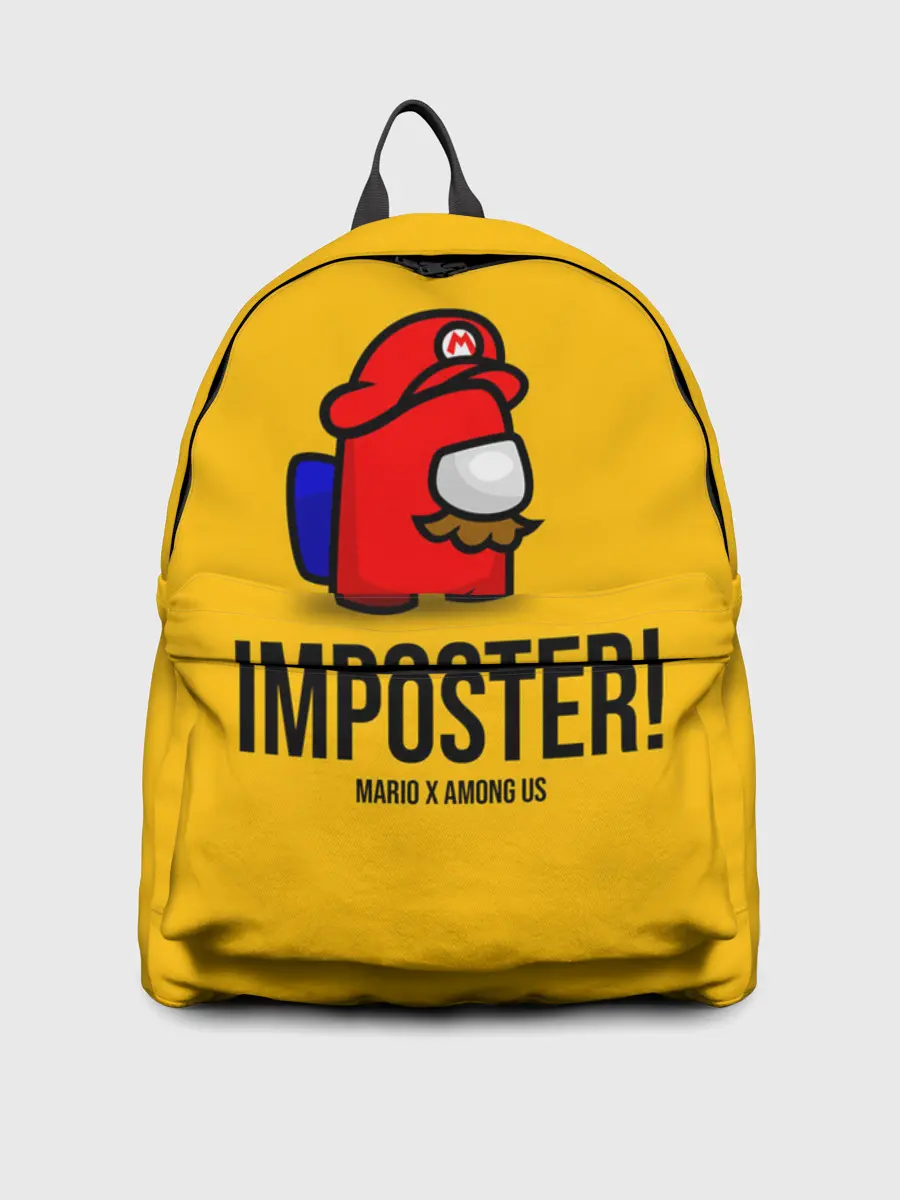 Рюкзак джинсовый / IMPOSTER! Mario X Among Us