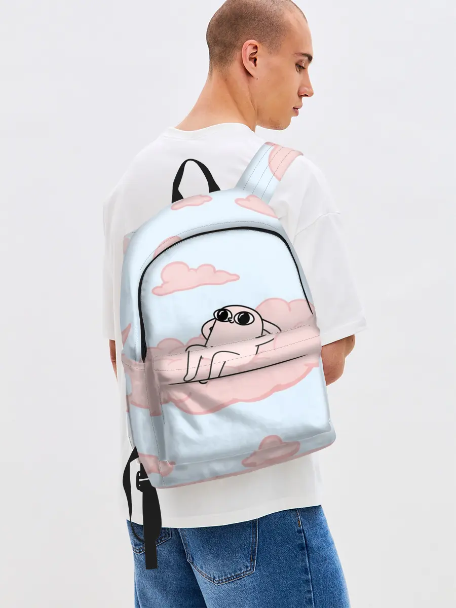 Рюкзак джинсовый / мем