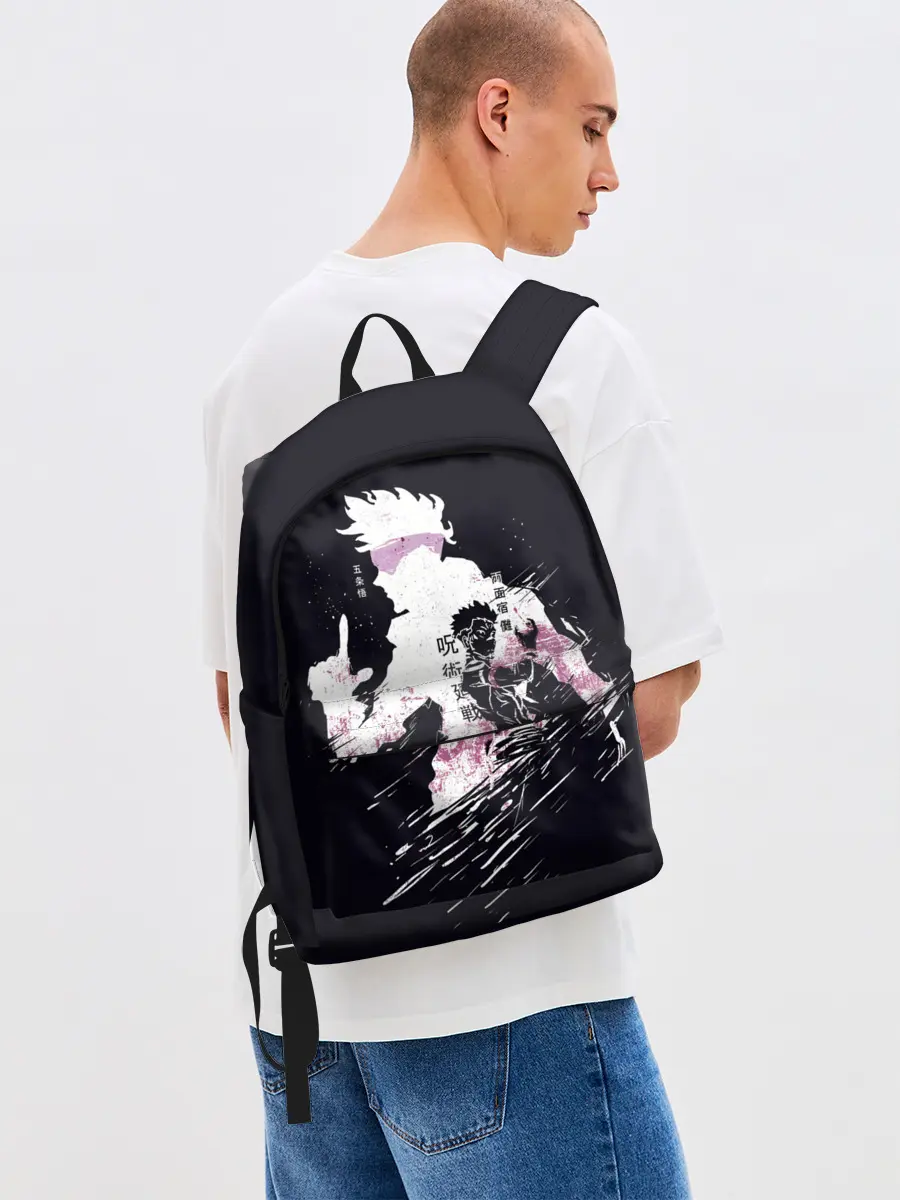 Рюкзак джинсовый / JUJUTSU KAISEN на черном