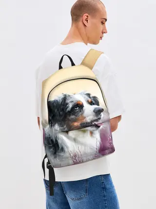 Рюкзак джинсовый / Австралийская Овчарка